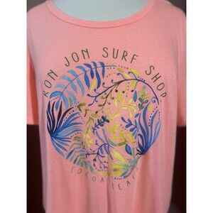 Ron Jon Surf Shop Graphic T Shirt Womens Size XL Cocoa Beach V Neck